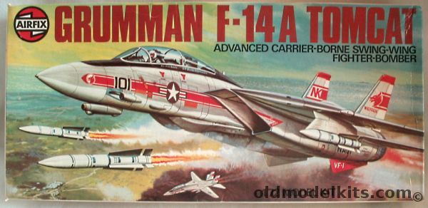 Airfix 1/72 Grumman F-14A Tomcat - VF-2 USS Enterprise or VF-1 Wolfpack, 5013 plastic model kit